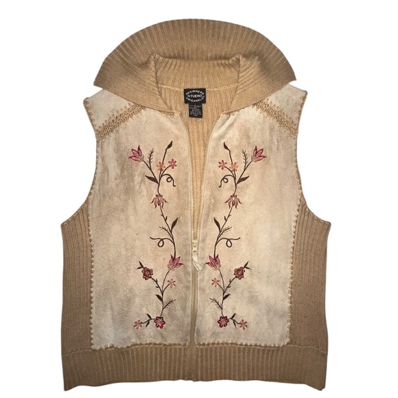 Vintage Designers Originals | Leather Vest - Size L - Picture 2 of 8